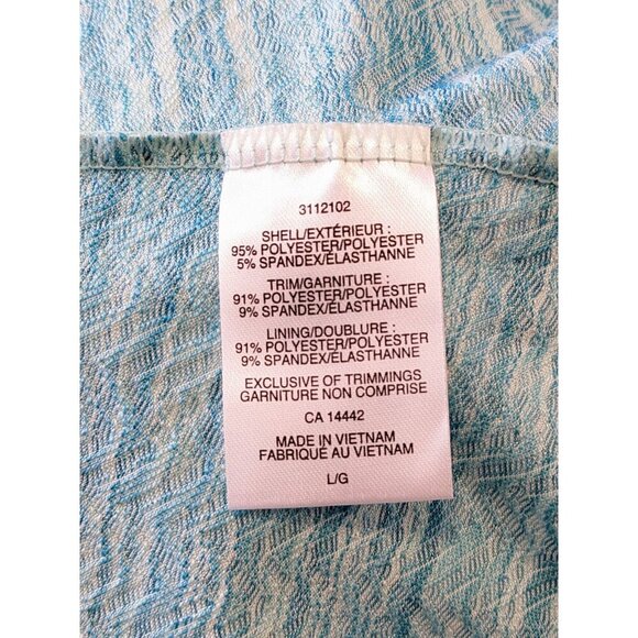 Mondetta NEW Womens L Athletic Dress Aqua Blue Mesh Racerback Padded Shelf Bra - Picture 8 of 8